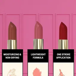 SUAVIS Set Of 2 Long Lasting Lipstick Rose-Splash - 108 & Kajal Black - 401 image 5