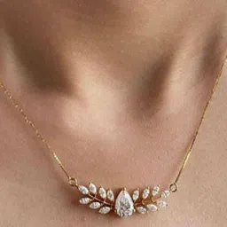 BHUMI09 Gold-Plated Artificial Stones Studded Chain-picture-12