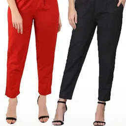 Me Craft Women Relaxed Trousers-image-85