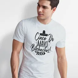 Seekbuylove Cinco De Mayo Typography Printed Cotton Bio Finish T-shirt image 4