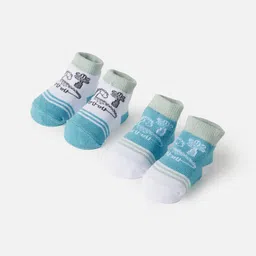 Juniors by Babyshop Infant Boys Pack Of 3 Printed Bibs & 2 Booties image 4