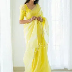 THE AQUARIUS Women Solid Saree-picture-33