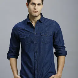 Reid & Taylor Men Slim Fit Opaque Casual Shirt-picture-41