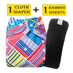 Babymoon Reusable Cloth Diaper With Insert - Multicolour-picture-19