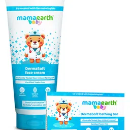 Mamaearth Baby DermaSoft Face Cream - 80 g & Baby Dermasoft Bathing Bar - 75 g-image-24