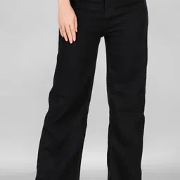 mercel Women Flared High Rise Black Jeans image 1