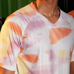 Campus Sutra Men Abstract Printed V-Neck T-shirt image 2