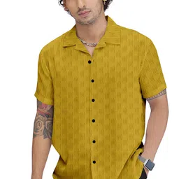 Metronaut Men Textured Cotton Casual Shirt-image-15
