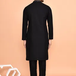 Arihant Rai Sinha Men Ethnic Motifs Embroidered Regular Mirror Work Kurta with Pyjamas image 5