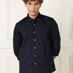 INVICTUS India Slim Fit Button-Down Collar Twill Weave Wrinkle Free Cotton Casual Shirt-picture-25