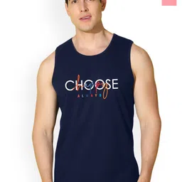 SLOWLORIS Men Pack Of 2 Printed Bio-Wash Combed Cotton Gym Vests-picture-38