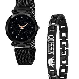 CSAMON Women Dial & Straps Watch GR_379_Black_12 Queen Bracelet-picture-19