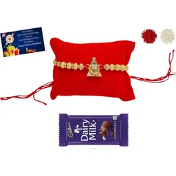 vrinde Khatu Shyam Metal Rakhi choclate Greeting card n Roli-picture-10