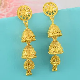 MEMOIR Classic Jhumkas Earrings-picture-17