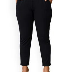 EcoLove Women Mid-Rise Elasticated Trousers-image-82