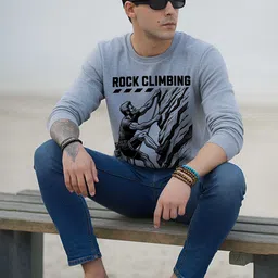 R.Code by The Roadster Life Co. Men Printed Sweatshirt image 5