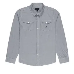 Nautica Boys Premium Fit Gingham Checked Spread Collar Pure Cotton Casual Shirt-picture-26