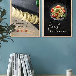 Kotart Brown & Black 2 Pieces Wooden Restaurant Wall Arts-picture-5