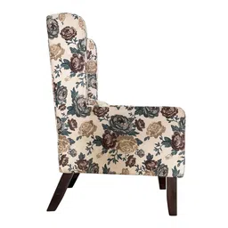 GLOBALLY INDIAN Assorted Printed Wooden Wingback Lounge Chair image 2