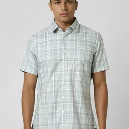 Van Heusen Sport Men Slim Fit Opaque Checked Casual Shirt-image-24