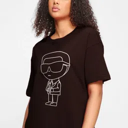 TOGS & TERRE Women Graphic Printed Drop-Shoulder Sleeves Regular Oversized Cotton T-shirt-picture-33