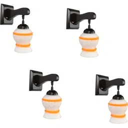 1ST TIME Orange & Black Wood Wall Lamp image 5