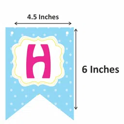 Untumble Fairy Theme Happy Birthday Banner Multicolour - Length 152 cm image 3