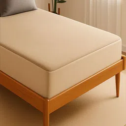 Sittella Beige Cotton Water Resistant Mattress Protector-picture-15