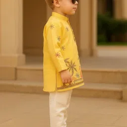 Pohar Creation Boys Ethnic Motifs Printed Regular Kurta with Trousers image 2