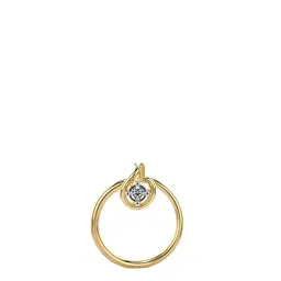 VALANOVA Women 18K Yellow Gold & Certified Lab Grown Diamond Nosepin 0.18gm-picture-18
