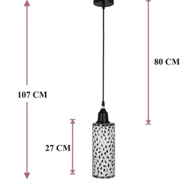 SOMIL Printed Glass Cylinder Ceiling Lamps image 3