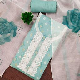 HouseOfCommon Women Sea Green Unstitched Dress Material-image-58