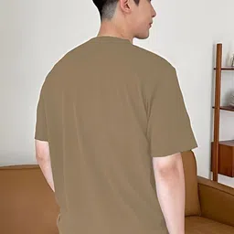 CLAFOUTIS Men Typography Printed Drop-Shoulder Sleeves Applique T-shirt image 4