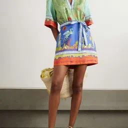 Routes by All About You Print Linen Kaftan Dress-picture-31