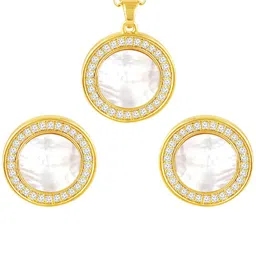 Peora Gold Plated Cubic Zirconia Studded Jewellery Set image 3