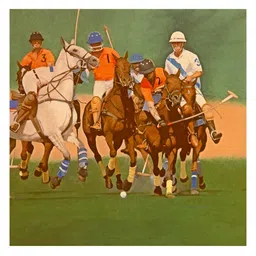 Inephos Green & Brown Horseriding Canvas Wall Art-picture-30