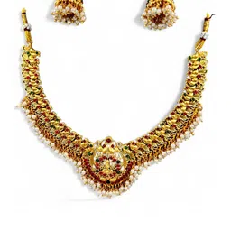 ANTIQUE JEWELLERY Gold-Plated Temple Necklace-picture-39