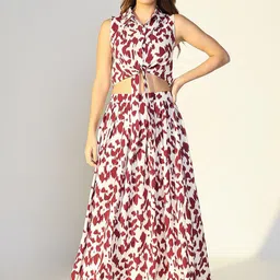 SHOWOFF  Printed Top With Skirt Co-Ords-picture-35