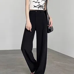 StyleCast x Revolte Women Loose Fit Fit High-Rise Pleated Trousers-image-97