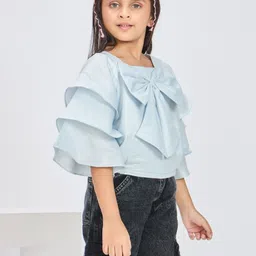 Peppermint Embellished Bell Sleeve Top image 3