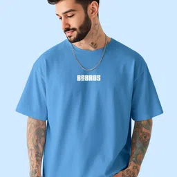 BLISSINK Men Printed Drop-Shoulder Sleeves T-shirt image 3