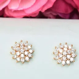 MEIRA JEWELLERY Artificial Stones Studded Floral Studs-picture-12