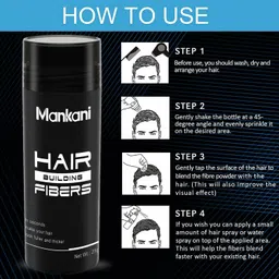 mankani Hair Building Fiber, Black 25gm - For Men and Women image 4