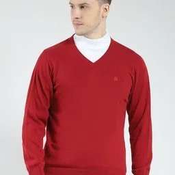 Monte Carlo Men V-Neck Pullover Sweaters-picture-26