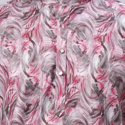 GLOBALRANG Abstract Printed Mandarin Collar Cotton Straight Kurta image 2