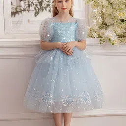 INCLUD Print Puff Sleeve Fit & Flare Midi Dress-picture-35