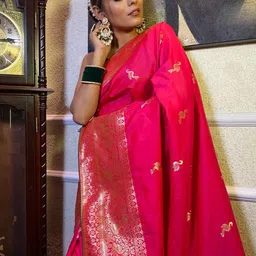 zinzraa Woven Design Zari Pure Silk Kanjeevaram Saree image 2