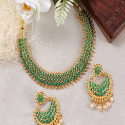Anouk Gold-Plated Kundan-Studded & Beaded Jewellery Set-image-19