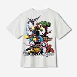 YK Marvel Boys Typography Printed Oversized Pure Cotton Tshirts image 2