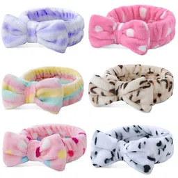 PUCHKOO Girls Set of 6 Fur Hairband-picture-14
